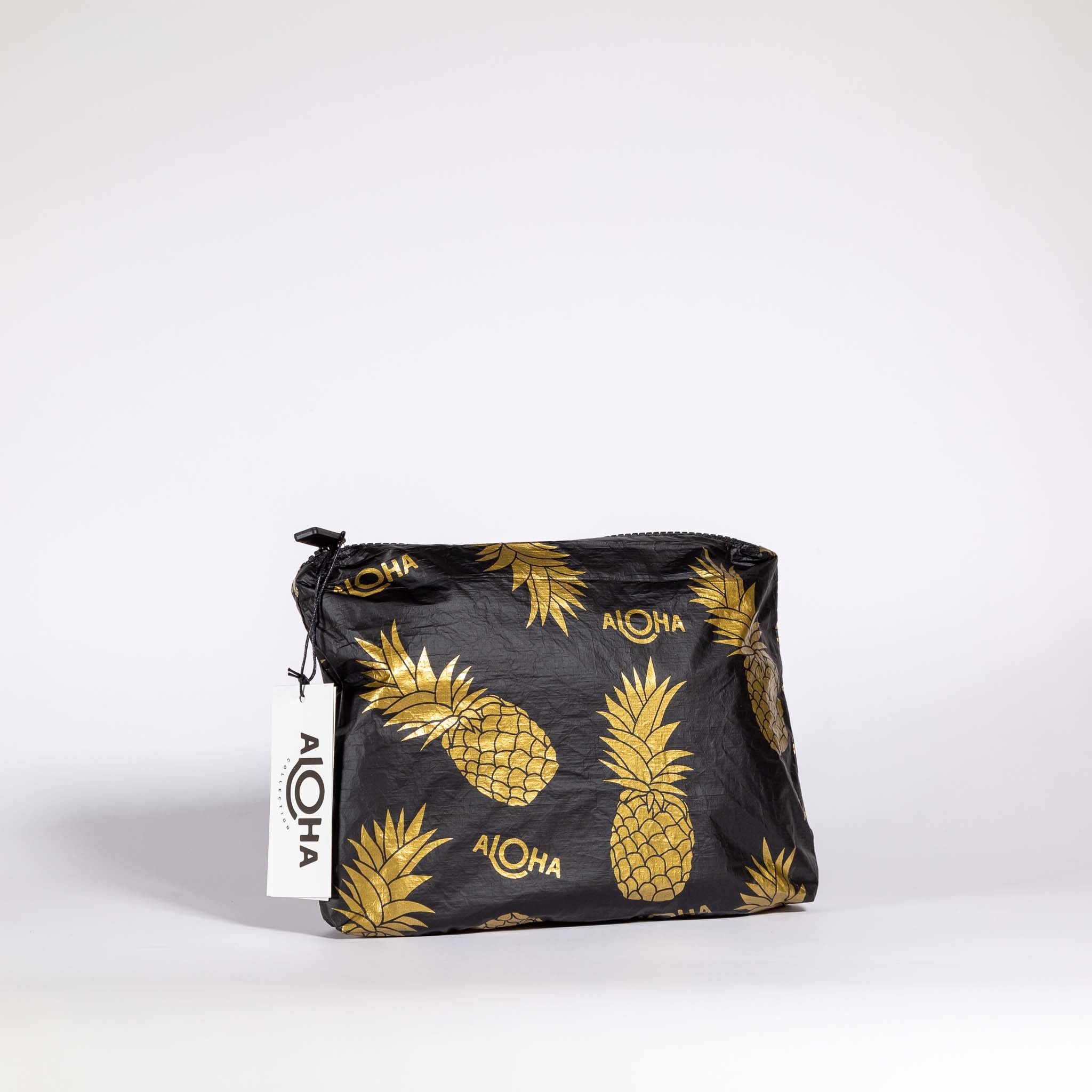 Aloha Collection Small Black Pineapple Pouch Kohala Spa at